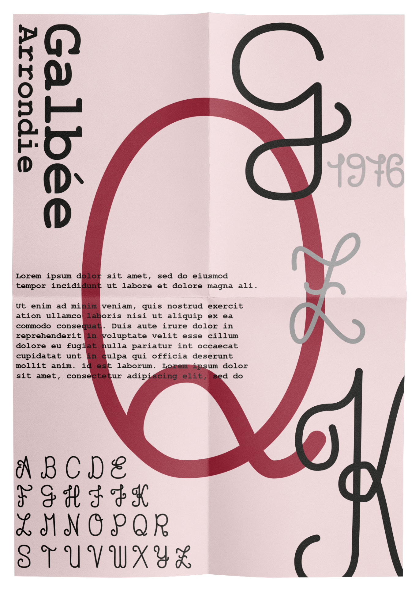 Galbée Arrondie — spécimen typographique