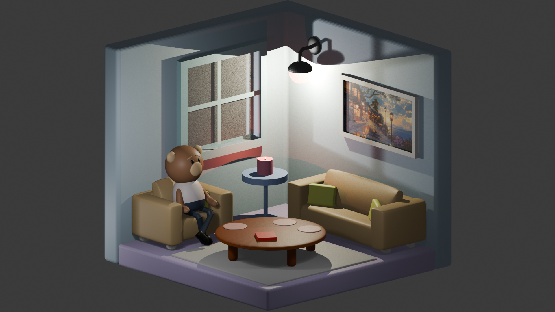 Scène 3D — version diurne