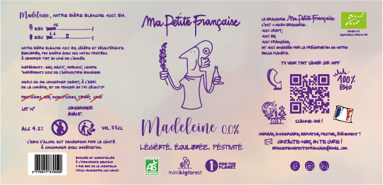 Ma Petite Française — étiquette Madeleine