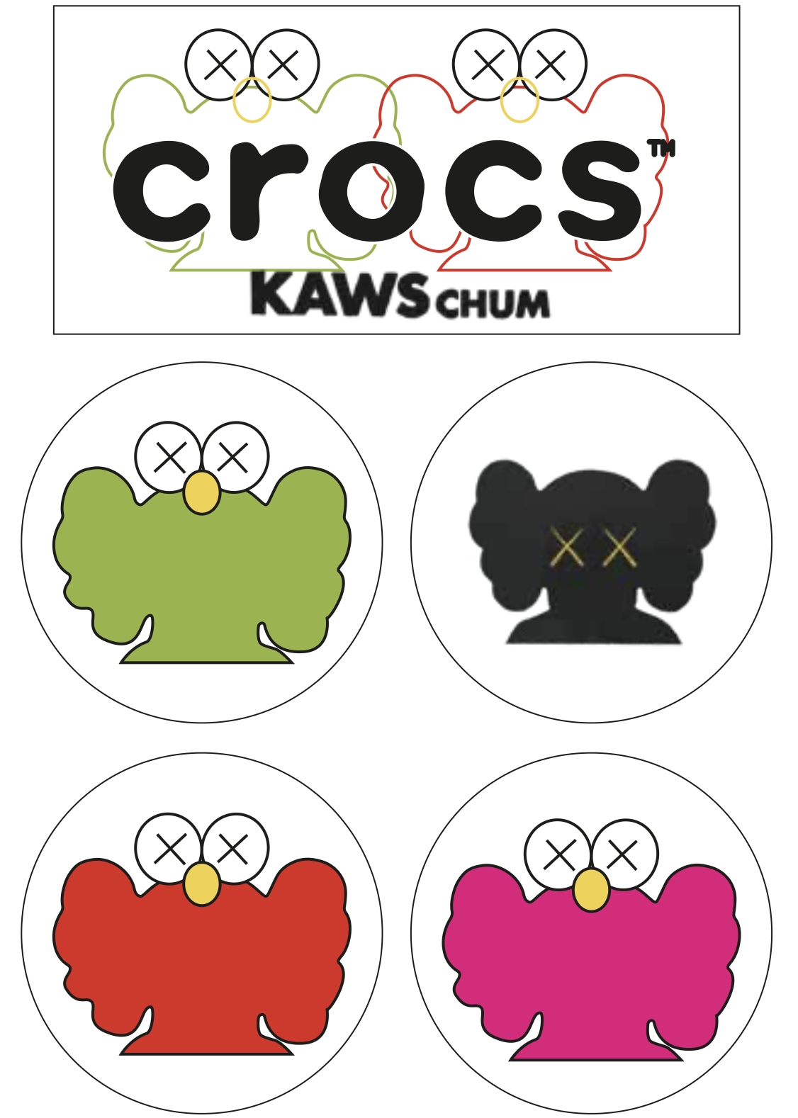 Crocs × KAWS — logo planche
