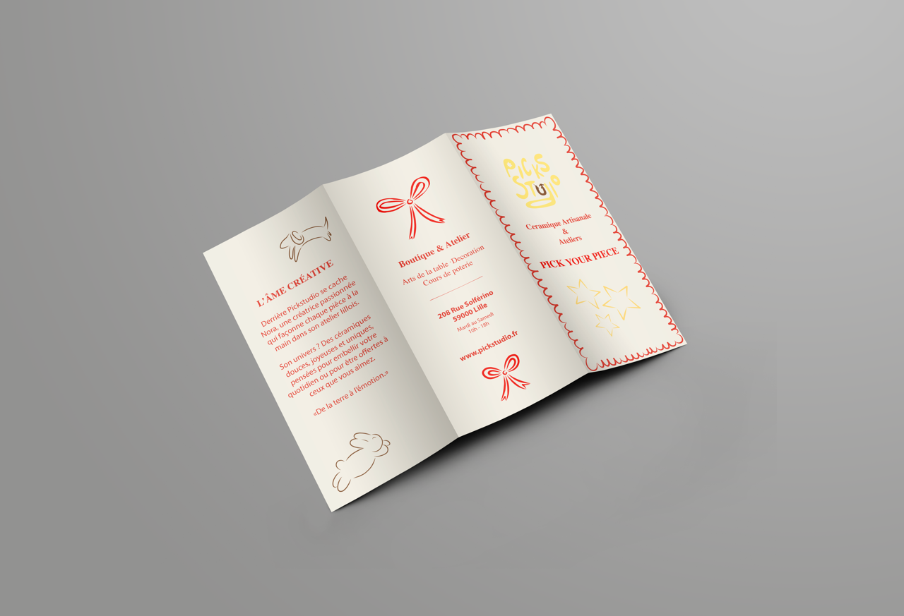 Pick Studio — dépliant verso